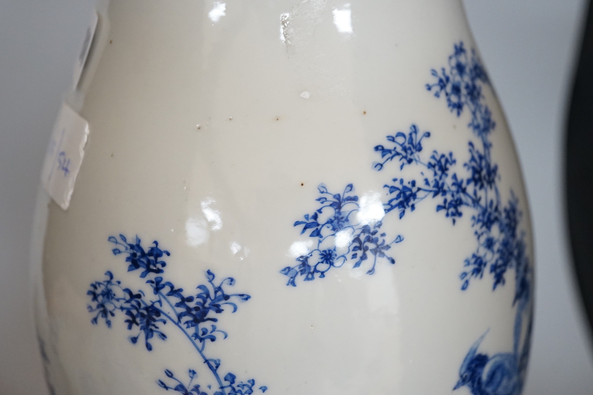 A pair of Japanese blue and white vases, 37cm high